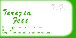 terezia fett business card